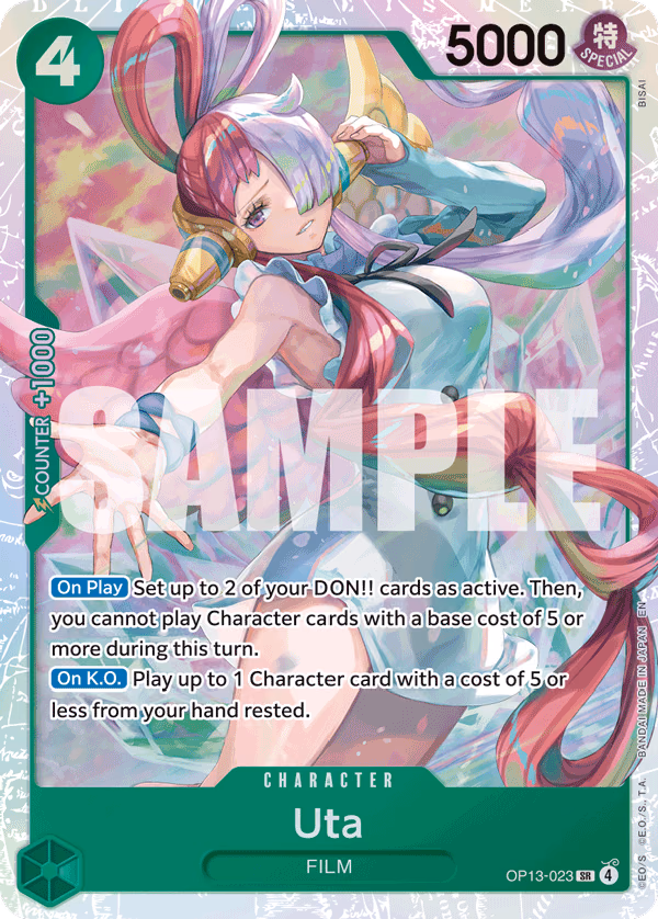 Uta One Piece card (OP13-023, Carrying On His Will)