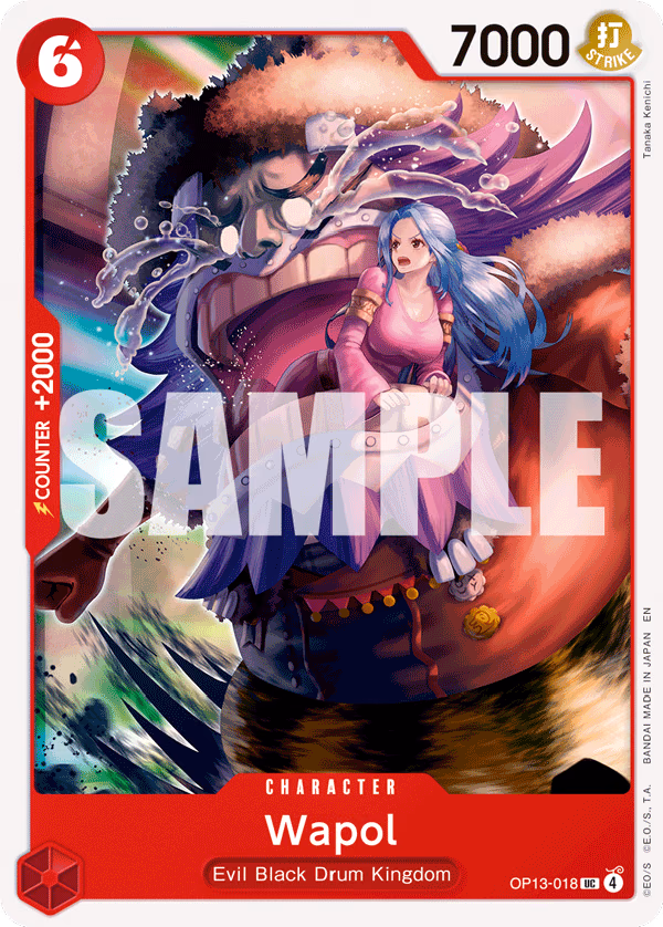 Wapol One Piece card (OP13-018, Carrying On His Will)