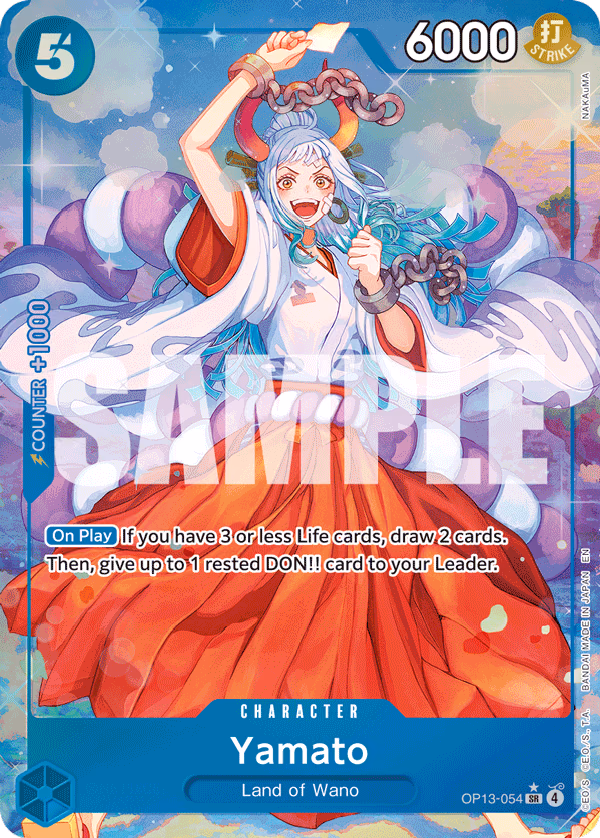 Yamato (Alternate Art) One Piece card (OP13-054, Carrying On His Will)