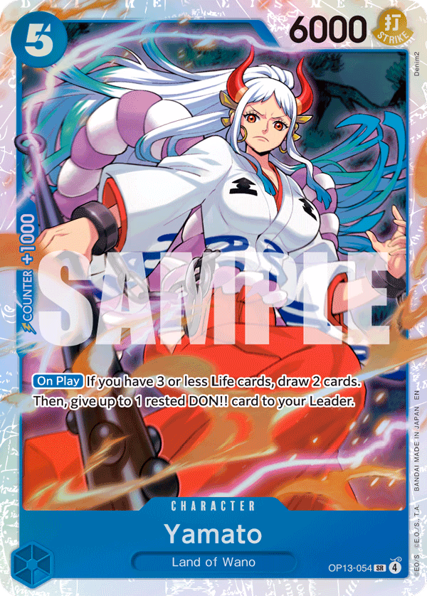 Yamato One Piece card (OP13-054, Carrying On His Will)