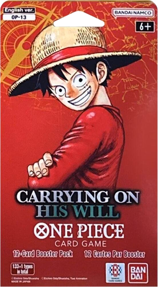 One Piece Carrying On His Will Sleeved Booster Pack