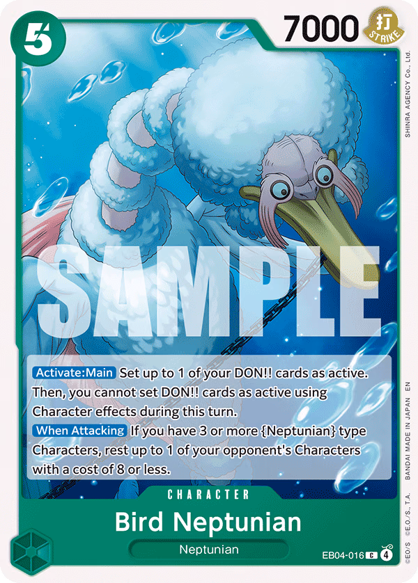 Bird Neptunian One Piece card (EB04-016, The Azure Sea's Seven)