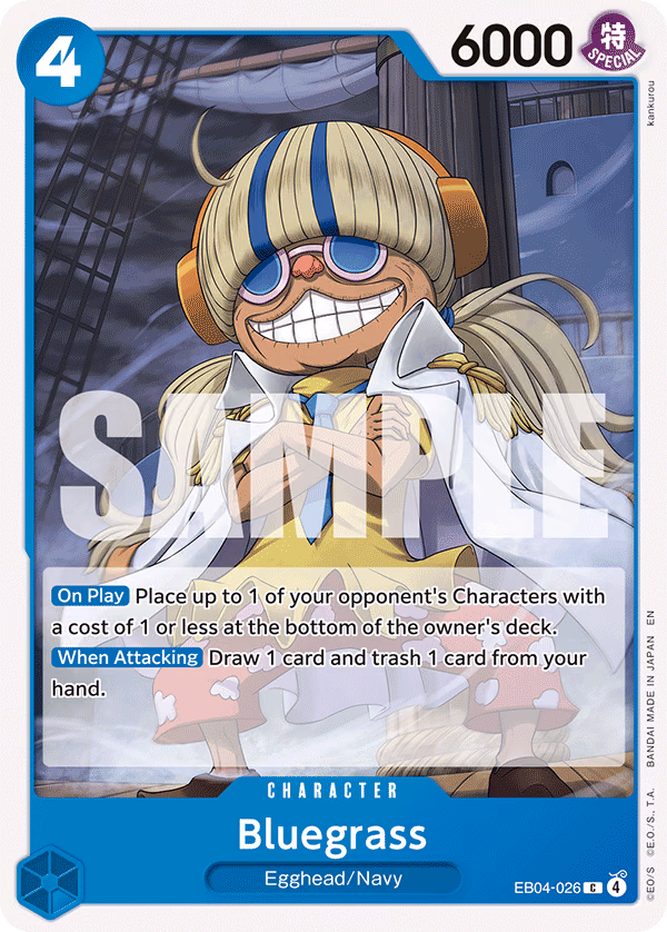 Bluegrass One Piece card (EB04-026, The Azure Sea's Seven)