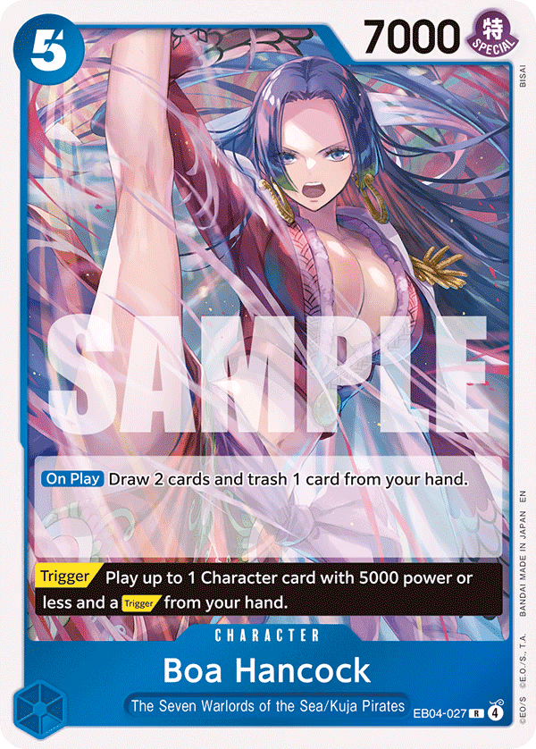 Boa Hancock One Piece card (EB04-027, The Azure Sea's Seven)