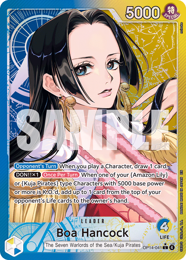 Boa Hancock (Alternate Art) One Piece card (OP14-041, The Azure Sea's Seven)