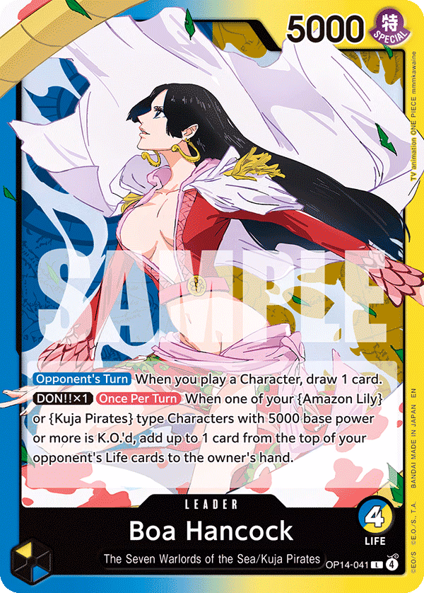Boa Hancock One Piece card (OP14-041, The Azure Sea's Seven)