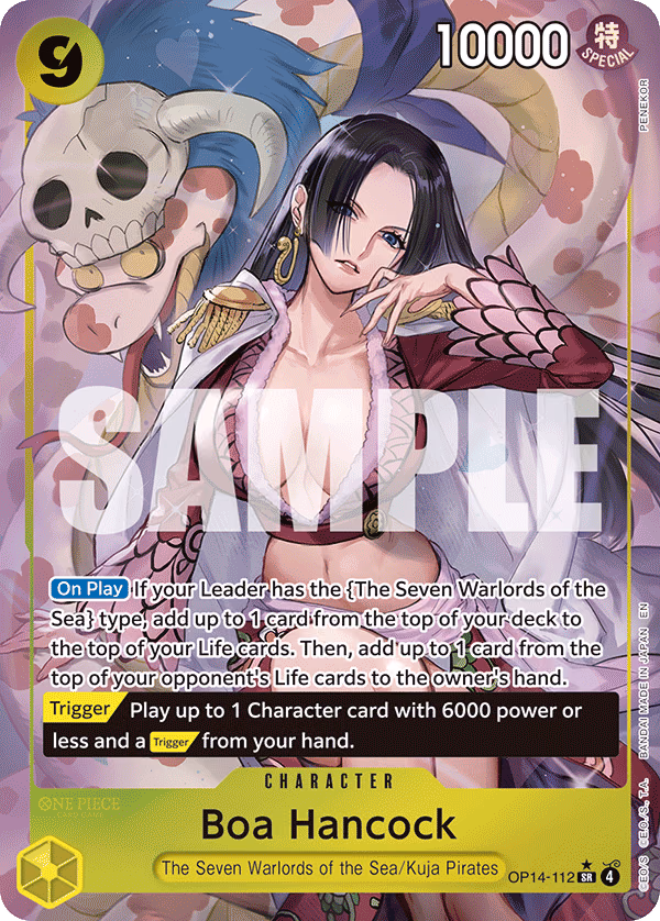 Boa Hancock (Alternate Art) One Piece card (OP14-112, The Azure Sea's Seven)