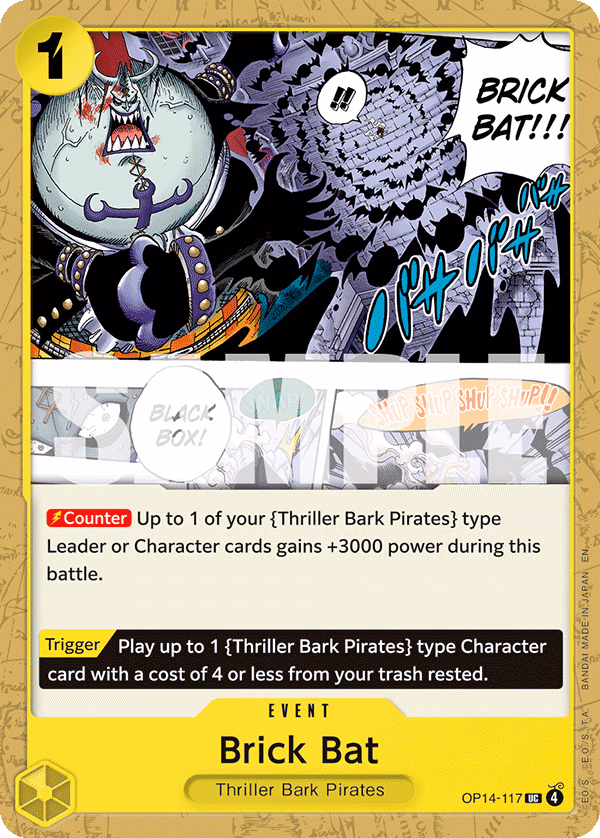 Brick Bat One Piece card (OP14-117, The Azure Sea's Seven)