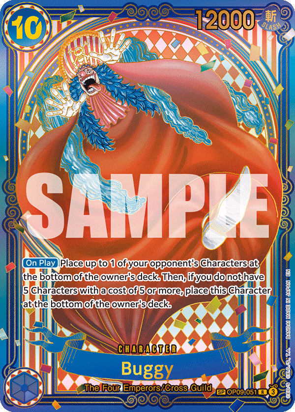 Buggy (SP Card) One Piece card (OP09-051, The Azure Sea's Seven)