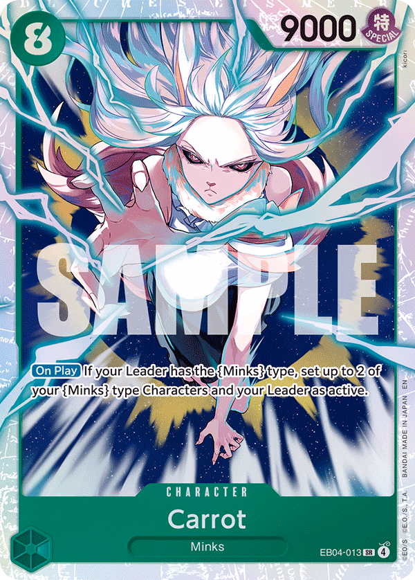 Carrot One Piece card (EB04-013, The Azure Sea's Seven)