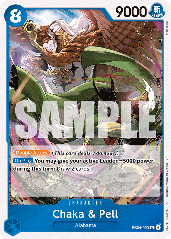 Chaka & Pell One Piece card (EB04-023, The Azure Sea's Seven)