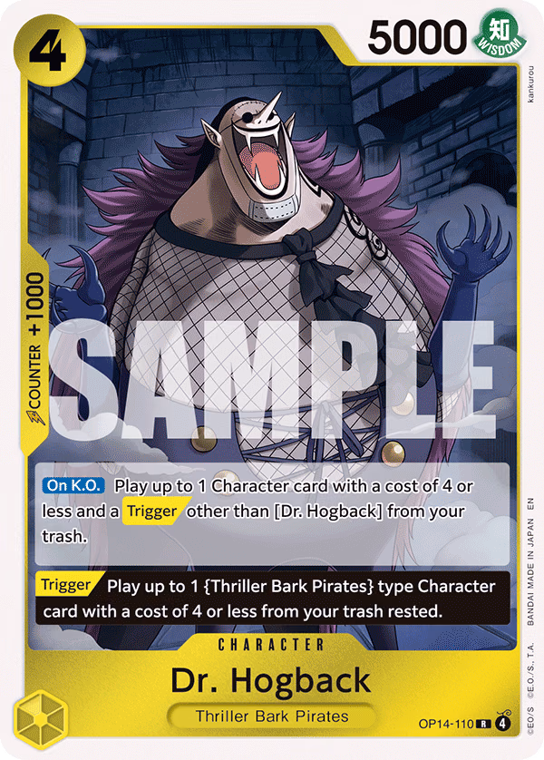 Dr. Hogback One Piece card (OP14-110, The Azure Sea's Seven)