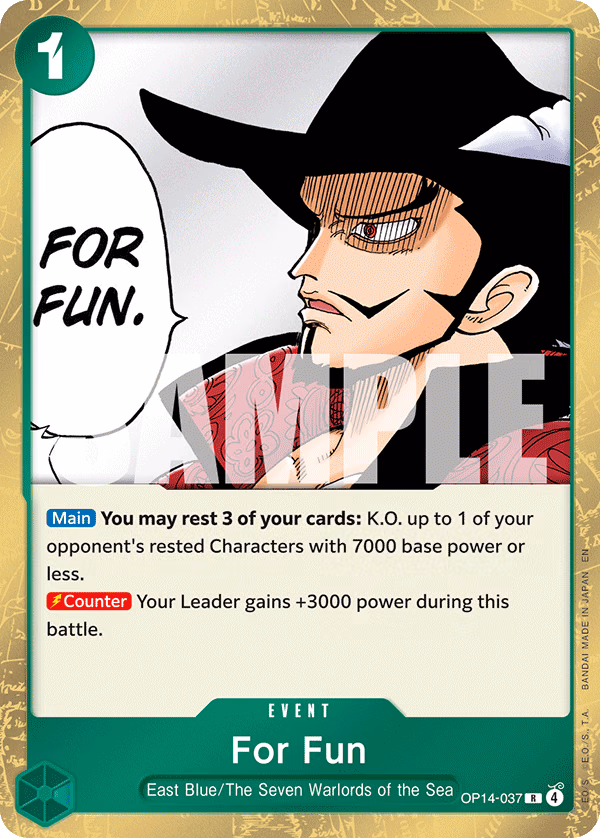 For Fun One Piece card (OP14-037, The Azure Sea's Seven)
