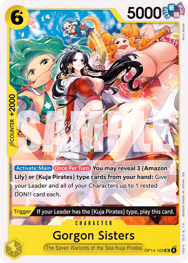 Gorgon Sisters One Piece card (OP14-105, The Azure Sea's Seven)