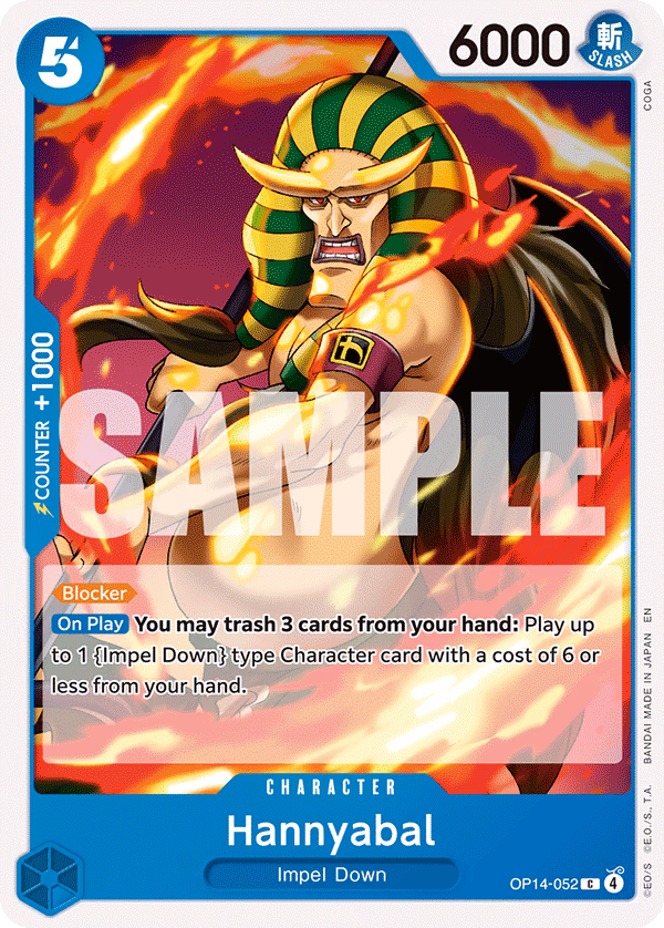 Hannyabal One Piece card (OP14-052, The Azure Sea's Seven)