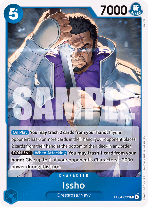Issho One Piece card (EB04-022, The Azure Sea's Seven)