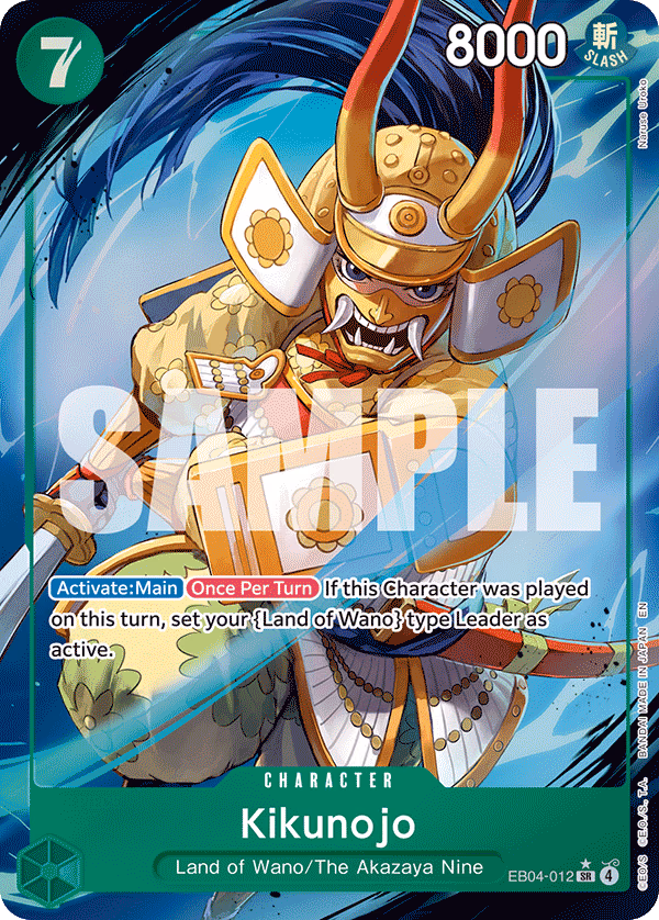 Kikunojo (Alternate Art) One Piece card (EB04-012, The Azure Sea's Seven)