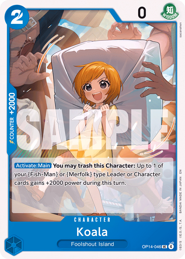 Koala One Piece card (OP14-046, The Azure Sea's Seven)
