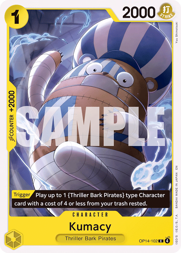 Kumacy One Piece card (OP14-102, The Azure Sea's Seven)