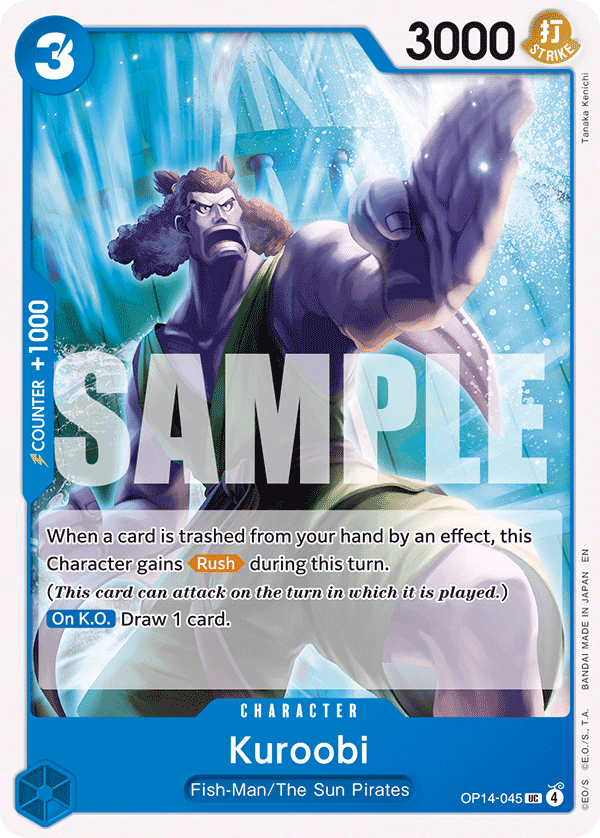 Kuroobi One Piece card (OP14-045, The Azure Sea's Seven)