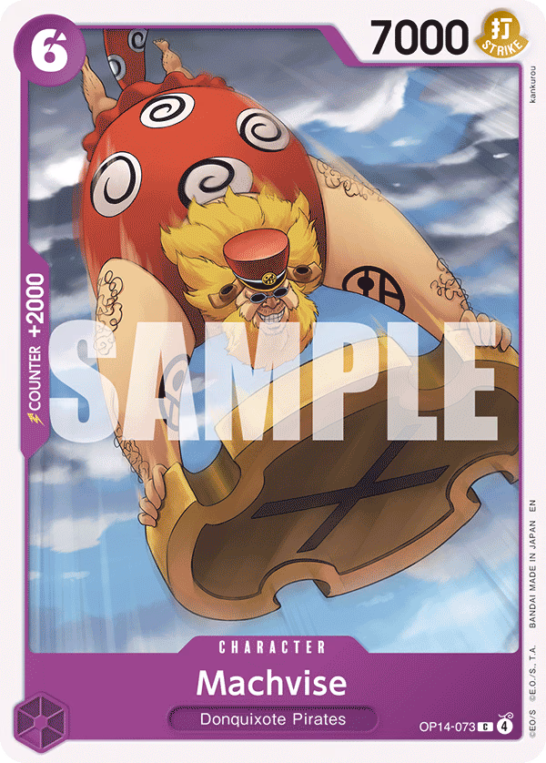 Machvise One Piece card (OP14-073, The Azure Sea's Seven)