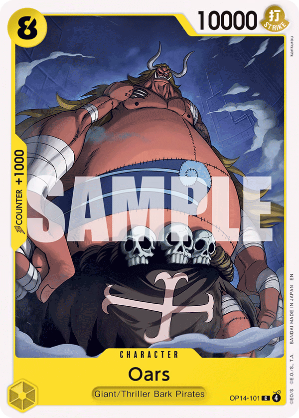 Oars One Piece card (OP14-101, The Azure Sea's Seven)