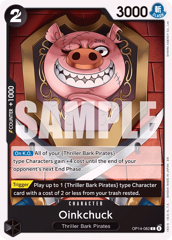Oinkchuck One Piece card (OP14-082, The Azure Sea's Seven)