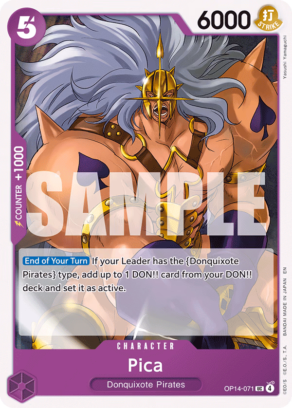 Pica One Piece card (OP14-071, The Azure Sea's Seven)