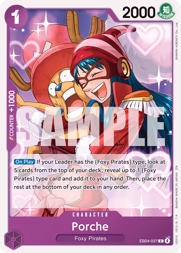 Porche One Piece card (EB04-037, The Azure Sea's Seven)
