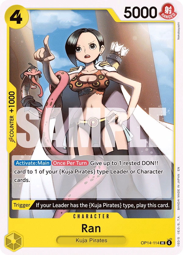 Ran One Piece card (OP14-114, The Azure Sea's Seven)