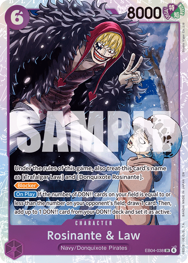 Rosinante & Law One Piece card (EB04-038, The Azure Sea's Seven)