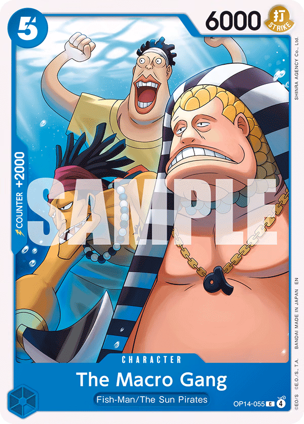 The Macro Gang One Piece card (OP14-055, The Azure Sea's Seven)