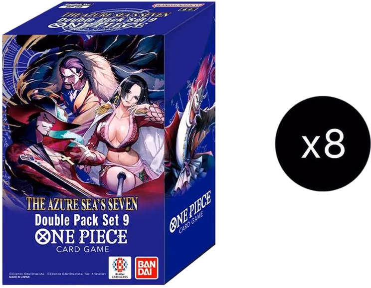 One Piece The Azure Sea's Seven Double Pack Set Vol. 9 Display