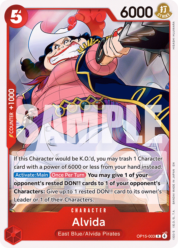 Alvida One Piece card (OP15-003, Adventure on Kami's Island)