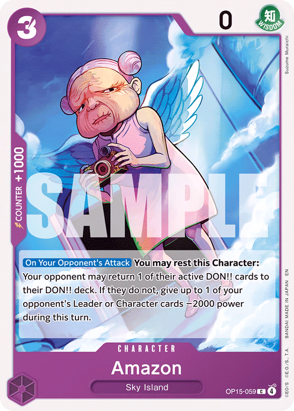 Amazon One Piece card (OP15-059, Adventure on Kami's Island)