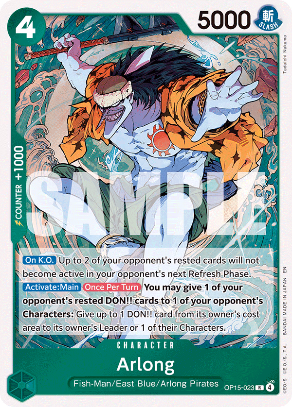 Arlong One Piece card (OP15-023, Adventure on Kami's Island)