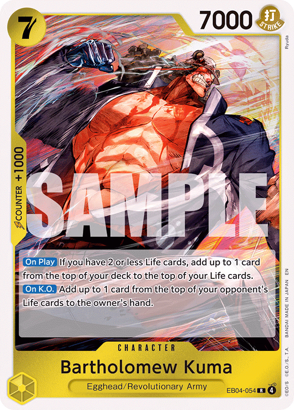 Bartholomew Kuma One Piece card (EB04-054, Adventure on Kami's Island)
