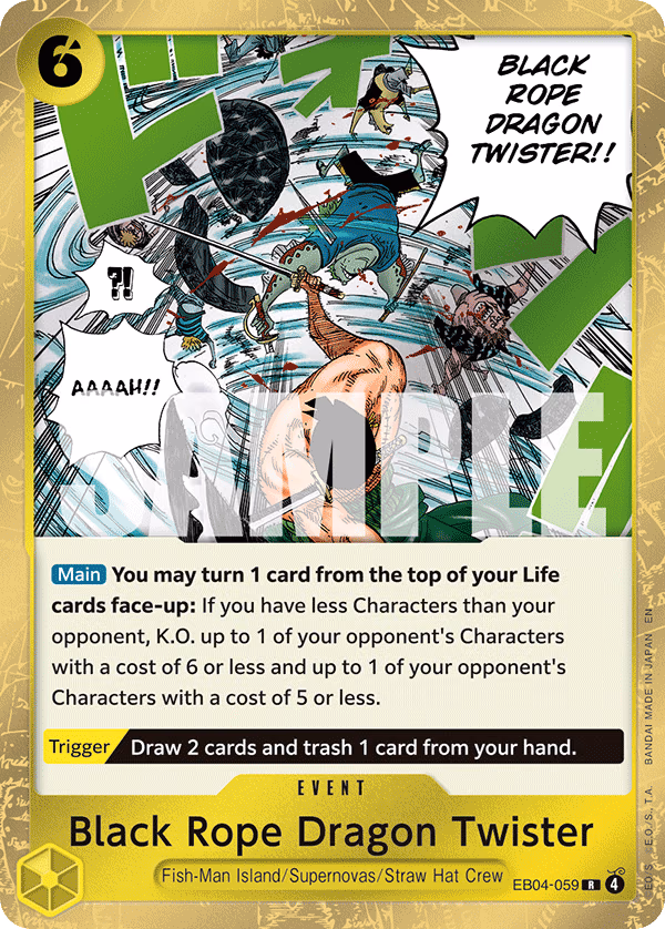Black Rope Dragon Twister One Piece card (EB04-059, Adventure on Kami's Island)