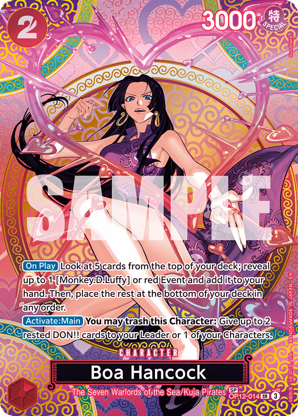 Boa Hancock (SP Card) One Piece card (OP12-014, Adventure on Kami's Island)