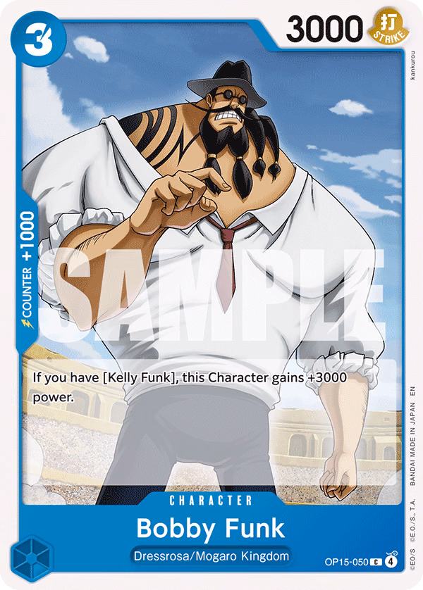 Bobby Funk One Piece card (OP15-050, Adventure on Kami's Island)