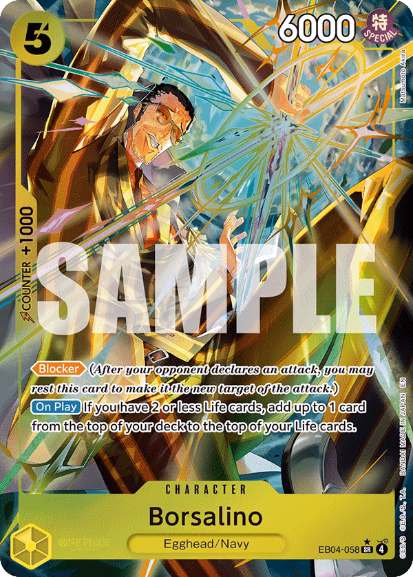 Borsalino (Alternate Art) One Piece card (EB04-058, Adventure on Kami's Island)