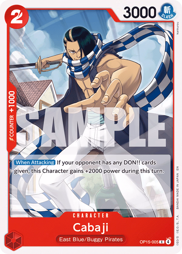 Cabaji One Piece card (OP15-005, Adventure on Kami's Island)