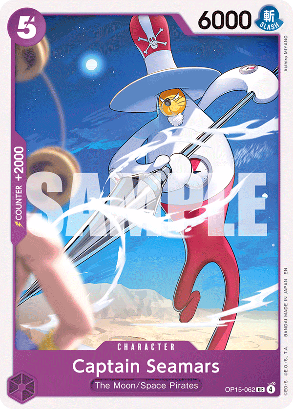 Captain Seamars One Piece card (OP15-062, Adventure on Kami's Island)