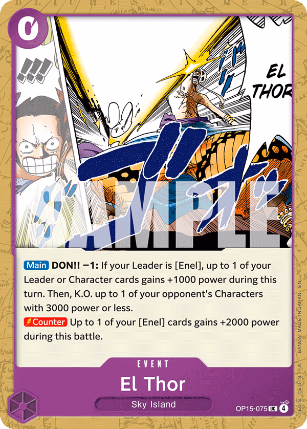 El Thor One Piece card (OP15-075, Adventure on Kami's Island)