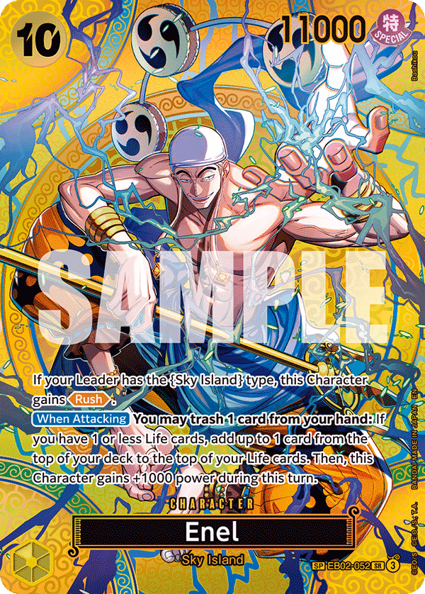 Enel (SP Card) One Piece card (EB02-052, Adventure on Kami's Island)