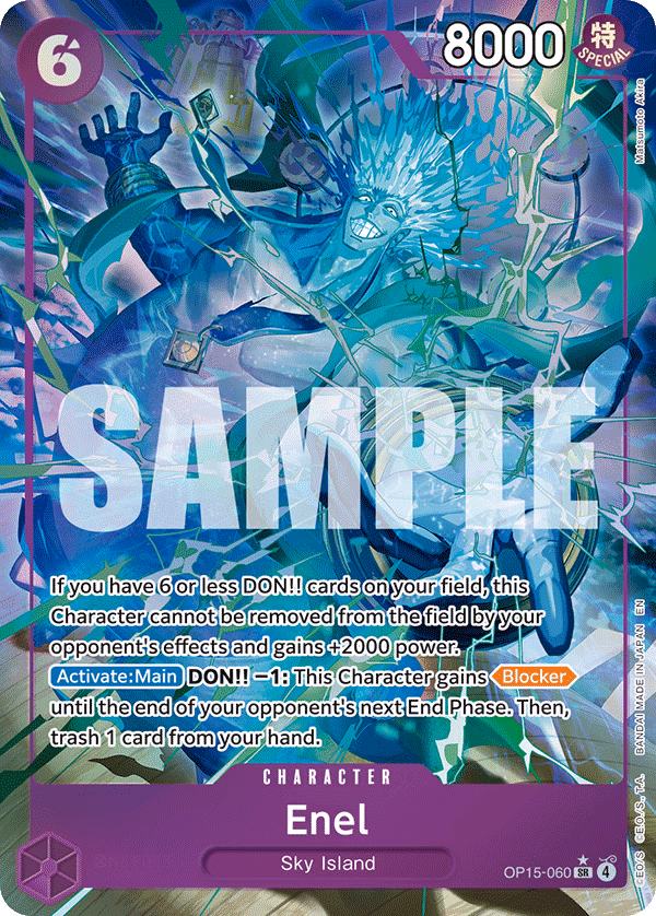 Enel (Alternate Art) One Piece card (OP15-060, Adventure on Kami's Island)