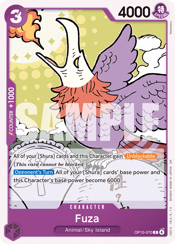 Fuza One Piece card (OP15-070, Adventure on Kami's Island)