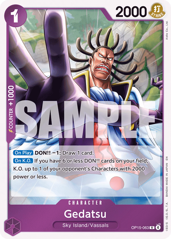 Gedatsu One Piece card (OP15-063, Adventure on Kami's Island)
