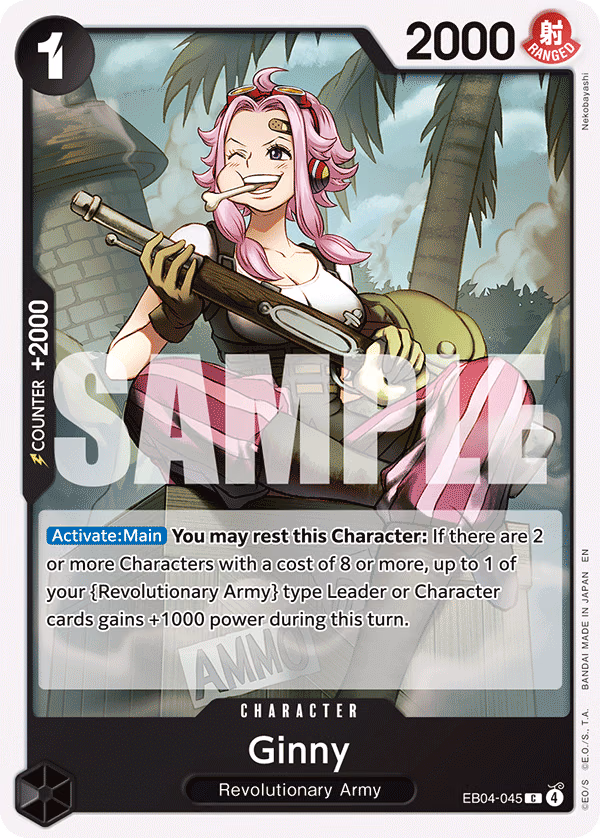 Ginny One Piece card (EB04-045, Adventure on Kami's Island)