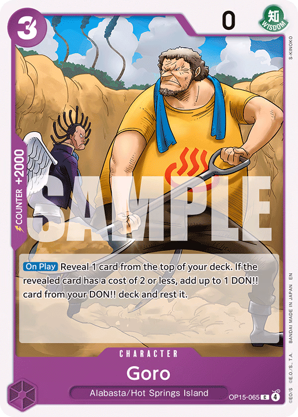 Goro One Piece card (OP15-065, Adventure on Kami's Island)